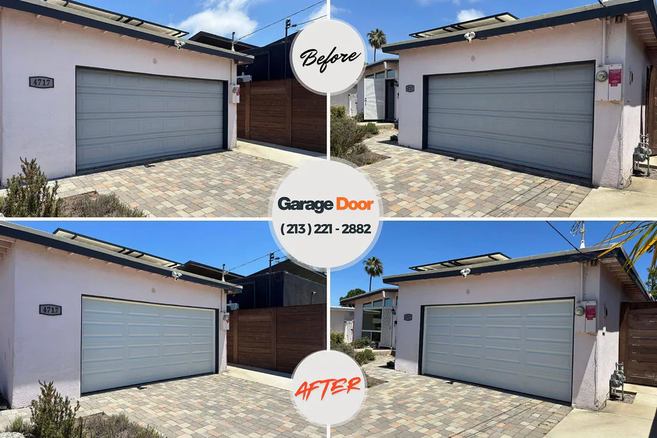 Before and after: garage door repair Port Angeles East, WA